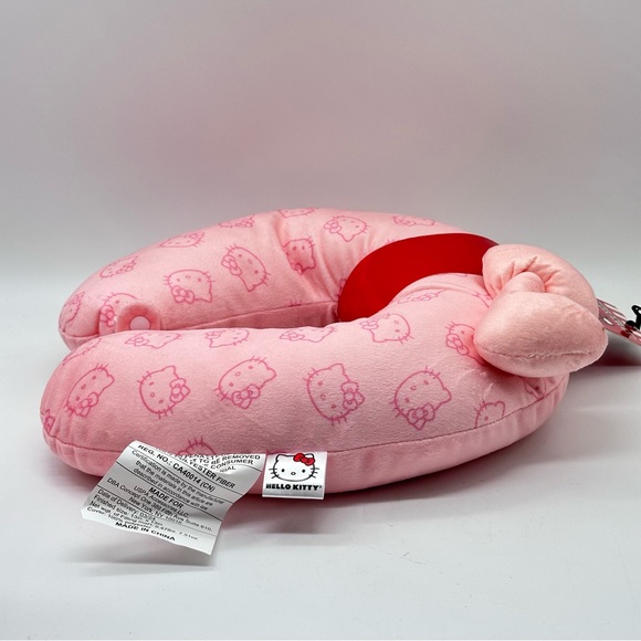 Sanrio Hello Kitty Ful Travel Neck Pillow with Pink Hello Kitty Bow - Picture 11 of 11
